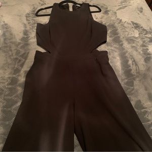 Express: Black Cut Out Jumpsuit, Size L